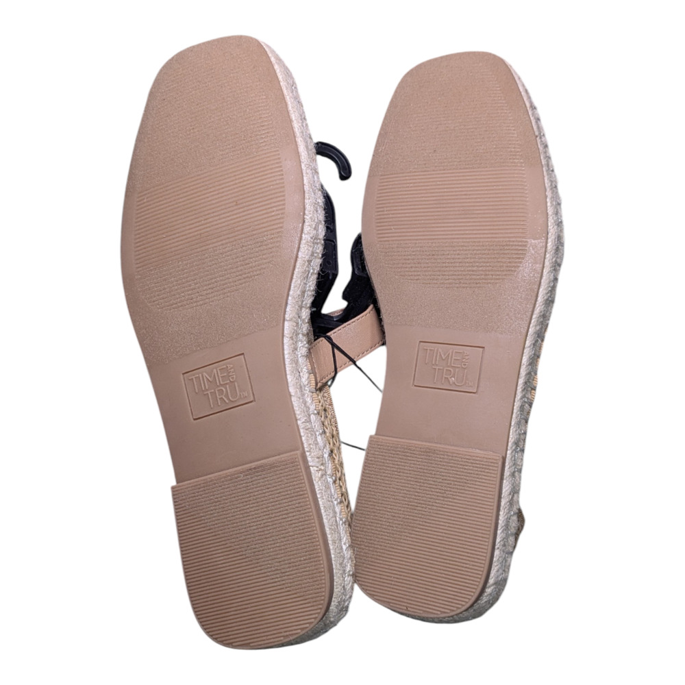 Time And Tru - Espadrille - Mary Jane Flats - Size 9 - NWT - Tan - Picture 8 of 8